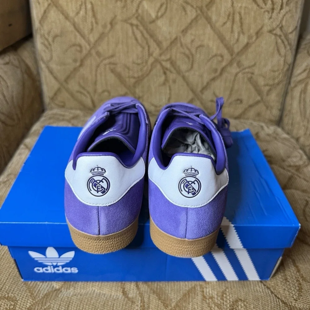 Adidas Gazelle Terrace Real Madrid Purple Suede JS3041 Sneaker Men's Size 8